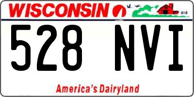 WI license plate 528NVI