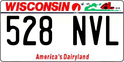 WI license plate 528NVL