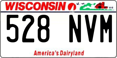WI license plate 528NVM