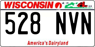 WI license plate 528NVN