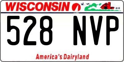 WI license plate 528NVP