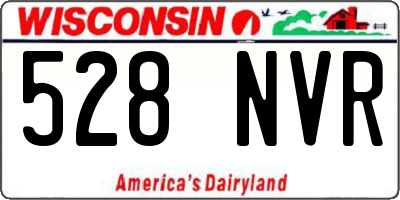 WI license plate 528NVR