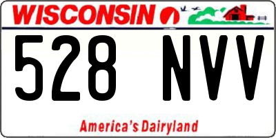 WI license plate 528NVV
