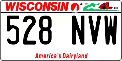 WI license plate 528NVW