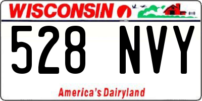 WI license plate 528NVY