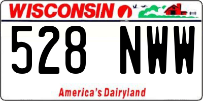 WI license plate 528NWW