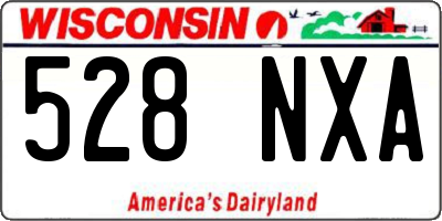 WI license plate 528NXA