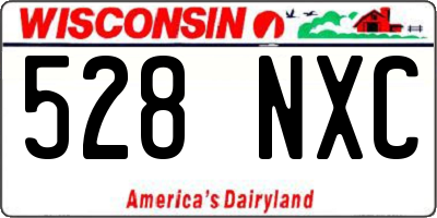 WI license plate 528NXC