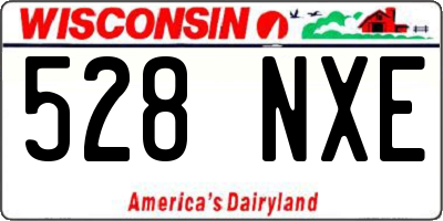 WI license plate 528NXE