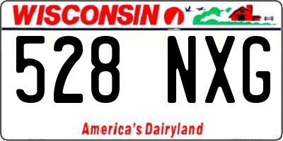WI license plate 528NXG