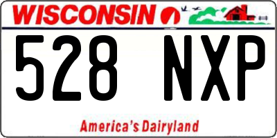 WI license plate 528NXP