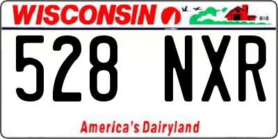 WI license plate 528NXR