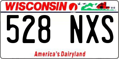 WI license plate 528NXS
