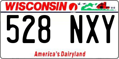 WI license plate 528NXY