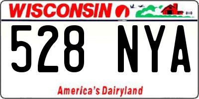 WI license plate 528NYA