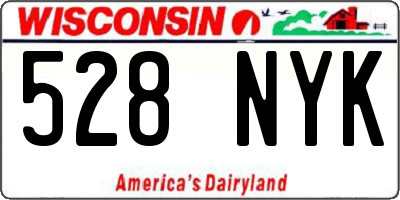 WI license plate 528NYK