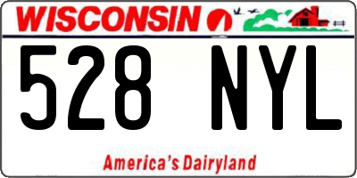 WI license plate 528NYL