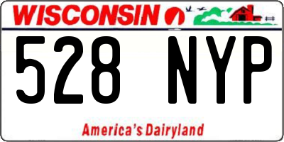 WI license plate 528NYP