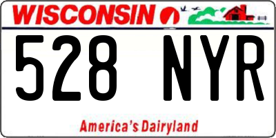 WI license plate 528NYR