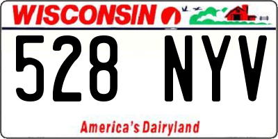 WI license plate 528NYV
