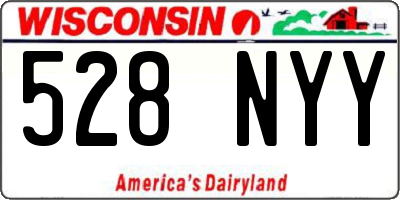 WI license plate 528NYY