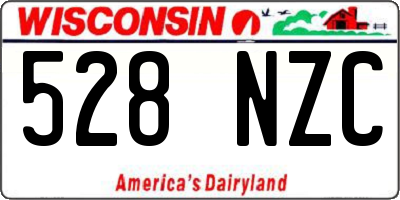 WI license plate 528NZC