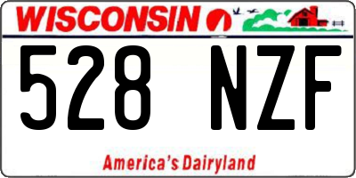 WI license plate 528NZF