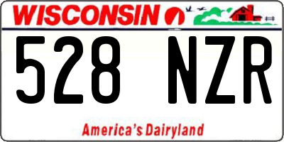 WI license plate 528NZR