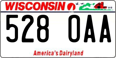 WI license plate 528OAA