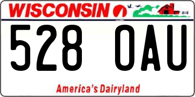 WI license plate 528OAU