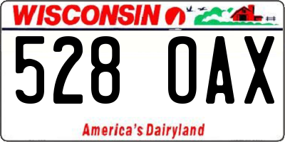 WI license plate 528OAX