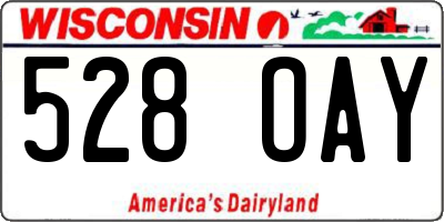 WI license plate 528OAY