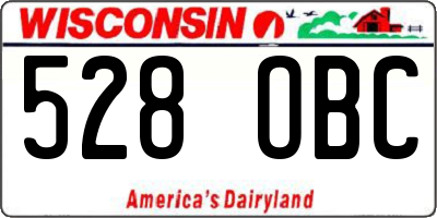 WI license plate 528OBC