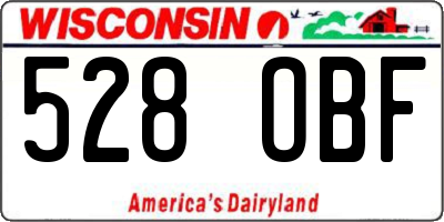 WI license plate 528OBF