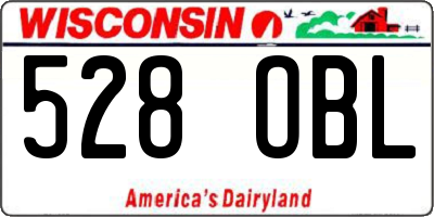WI license plate 528OBL