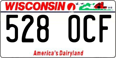 WI license plate 528OCF