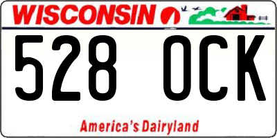 WI license plate 528OCK