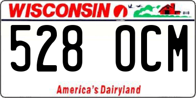 WI license plate 528OCM