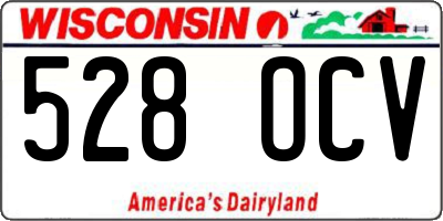 WI license plate 528OCV