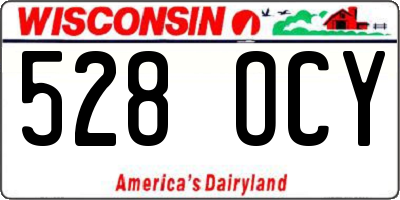 WI license plate 528OCY