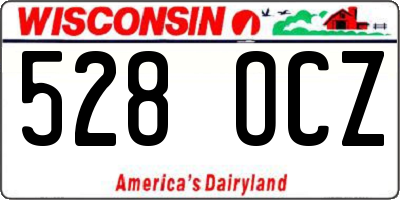 WI license plate 528OCZ