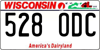 WI license plate 528ODC