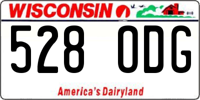 WI license plate 528ODG