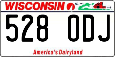 WI license plate 528ODJ