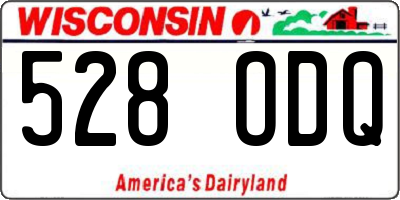 WI license plate 528ODQ