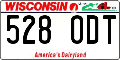 WI license plate 528ODT