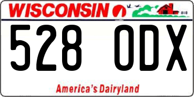 WI license plate 528ODX