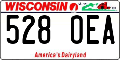 WI license plate 528OEA