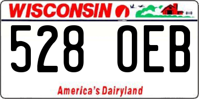 WI license plate 528OEB