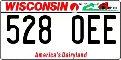 WI license plate 528OEE